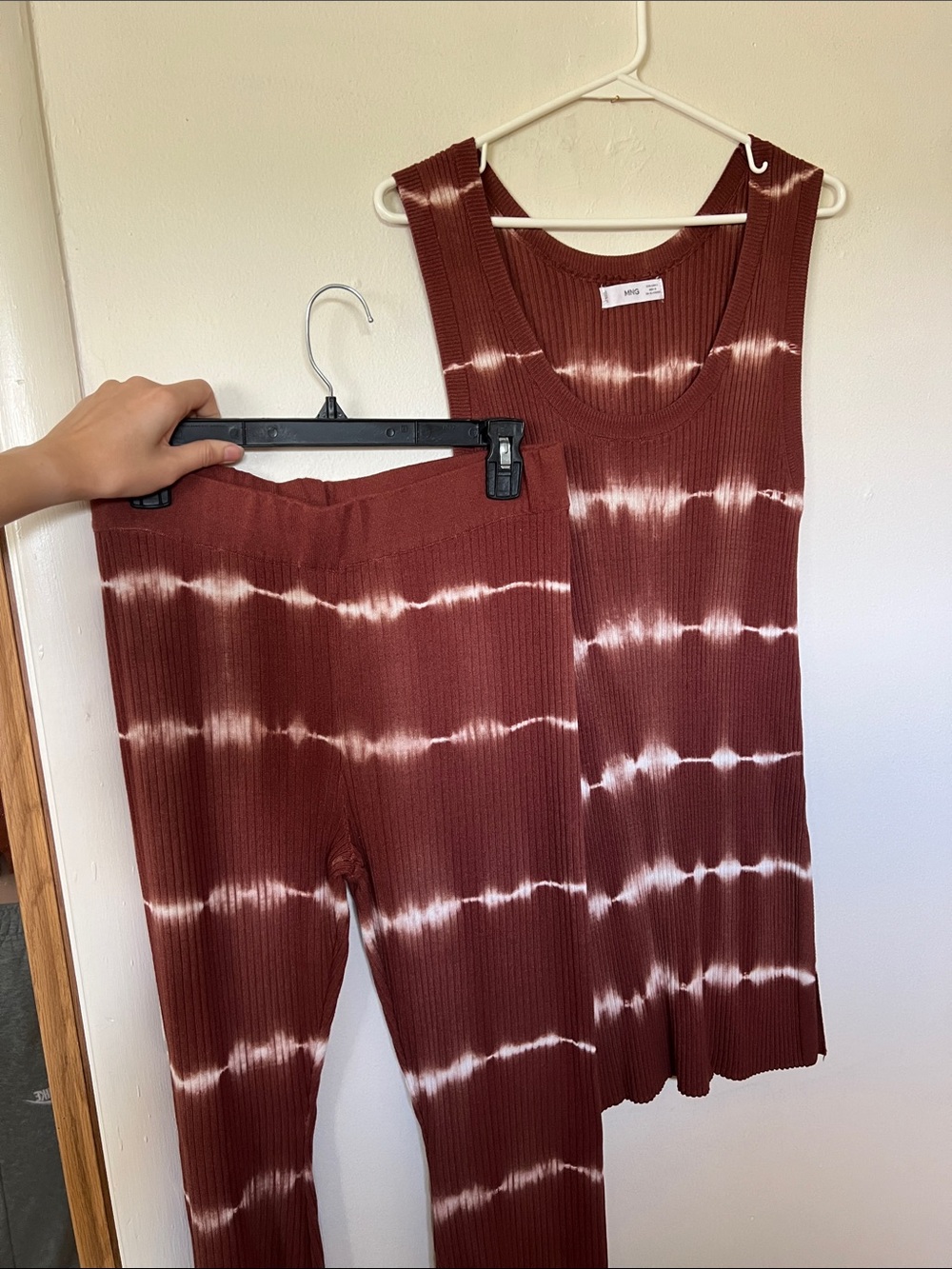 Sleeveless Ribbed Tie-Dye Tank Dress and Matching Pants - Picture 1 of 4